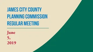 Planning Commission Regular Meeting – June 5, 2019