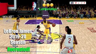 3 Min of LeBron James showing off "LeHandles" 😯😲🫢| LeBron James 2019-20 Season Recreated🪄| 🎮No-Users