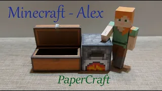 009   DIY Minecraft - Alex Papercraft Model 🙂