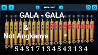 TUTORIAL ANGKLUNG - Gala-Gala | Rhoma Irama | Not Angka