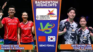 🔴 Virtual SCORE | SF - Zheng / Huang (CHN) vs Seo / Chae (KOR) | Singapore Badminton Open 2024