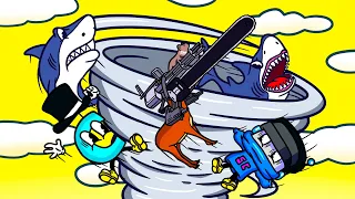 We Got a Chainsaw Head and Fought a Shark Tornado in DEEEER Simulator