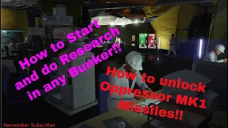 How to Start and do Research in your Bunker!, GTA V ( GTA help tips and tricks!)