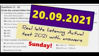 IELTS Listening Actual Test 2021 with Answers | 20.09.2021