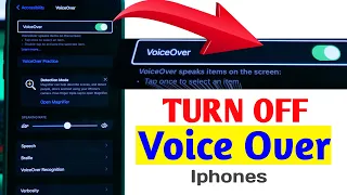 How to turn off voiceover in iphone | Iphone me Voice over kaise band kare |