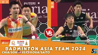 CHIA/SOH (MAS) VS KOGA/SAITO (JPN) Badminton Asia Team Championships 2024 - SemiFinal Men's Team