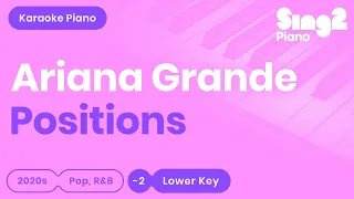 Ariana Grande - positions (Lower Key) Karaoke Piano