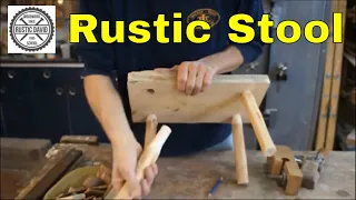 How to make a Rustic Stool/from a board and some sticks