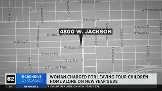 Woman charged for leaving 4 children home alone on New Year's Eve