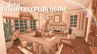 2 story blush roleplay home ♡ | bloxburg speedbuild | luminto