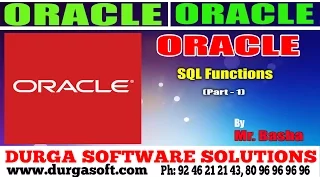 Oracle Tutorial || Oracle|Sql Functions Part - 1 by basha