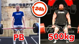I Ate & Trained Like The Worlds Strongest Man For 24 Hours (Eddie Hall)