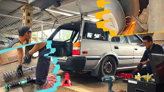 LOWERING +25 Years Old Corolla Wagon!??