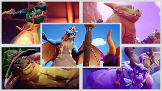 Spyro The Dragon: Reignited Trilogy - All 80 Dragons Cutscenes [PS4] HD