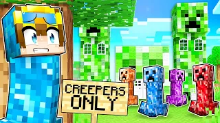 I Went Undercover On A CREEPER ONLY Server!