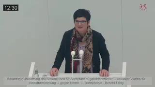 Queeres Brandenburg - Diana Bader - Landtagsplenum Juni 2019