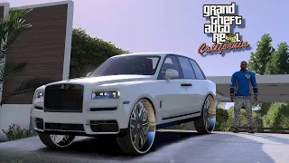 GTA 5 - REAL LA STREET LIFE - *NEW* ROLLS ROYCE CULLINAN VERT EDITION - LA REVO #43