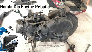 Honda Dio Scoorter Full Engine Dismantling / Dio Engine Repair Part 1 HD