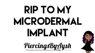 My Microdermal Implant Came Out - RIP To My Microdermal - Microdermal Implant/Surface Anchor Removal