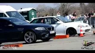 Suzuki Swift gti vs. BMW M5 (560HP) Drag Race 201m