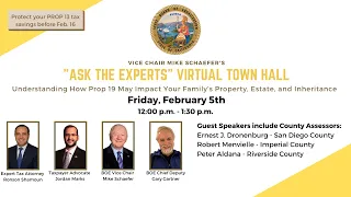 Vice Chair Mike Schaefer's "Ask the Experts" Town Hall