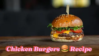 Chicken Burgers 🍔 Recipe #healthy #cookingvlog #burgerlovers #viral #food