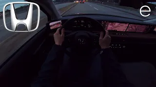 2021 Honda e (136 HP 35.5 kWh) EV POV Night Drive