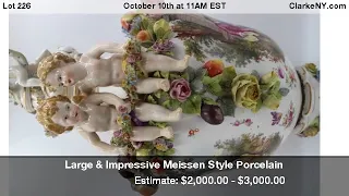 Large & Impressive Meissen Style Porcelain