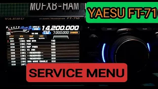 YAESU FT-710 Service Menu (not recommended)