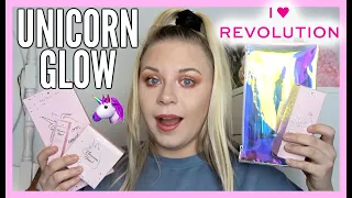 NEW I HEART REVOLUTION UNICORN GLOW COLLECTION 🦄 | makeupwithalixkate