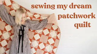 Attempting to Sew a Patchwork Quilt (As a Beginner) | Cosy Sewing Vlog