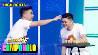 Teddy cracks three eggs on Vhong's head as a punishment | It's Showtime RamPanalo