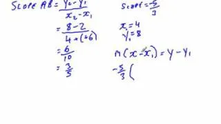 Analytical Geometry : Finding the equation of a perpendicular line using the point slope formula