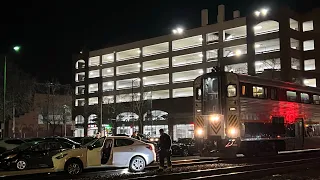 Amtrak Train Nearly Hits Car in Oakland