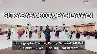 SURABAYA KOTA PAHLAWAN - Line Dance || Nurri, Peggy & Wiwied (All INA) || DWP Kota Surabaya LD