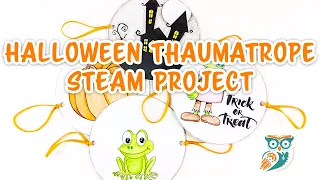 Easy and Fun Halloween Thaumatrope STEAM Project - Explore Optical Illusions