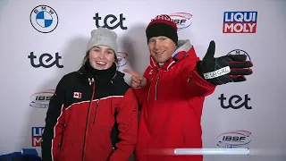 BMW IBSF Worldcup 8 woman bobsleigh  heat 1 Sigulda