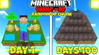 We Survived 100 DAYS on RANDOM LAYER ONE CHUNK Minecraft Hardcore HINDI