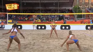 Humana-Paredes/Pischke (CAN) vs. Orellana/A. Orellana (GUA) - Den Haag - World Championships 2015