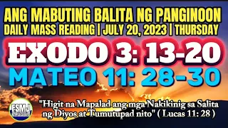 ANG MABUTING BALITA NG PANGINOON | JULY 20, 2023 | DAILY MASS READING | ANG SALITA NG DIYOS | FSMJ