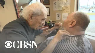 107-year-old Anthony Mancinelli is the oldest barber in the world