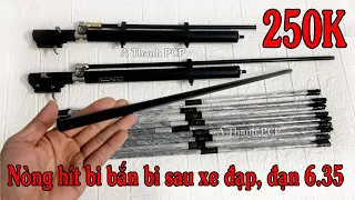 Nòng bắn bi sau xe đạp 6.35 | PCP truyền thống - nòng bi thép đúc nhập tàu - có nan châm hít bi