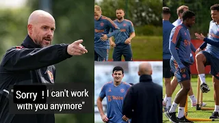 Sad! Ten Hag finally kicks Man United defender out at Carrington, believes he isn't good enough