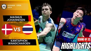 Magnus Johannesen (DEN) vs. Kantaphon Wangcharoen (THA) - R32 | German Open 2024