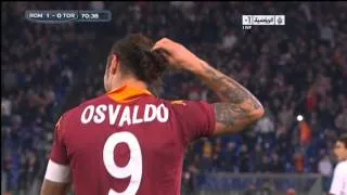 AS Roma 2 - 0 Torino FC - Gol di Pablo Osvaldo 1-0