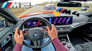 BMW M2 G87 meets BMW M4 F82 on UNLIMITED AUTOBAHN!