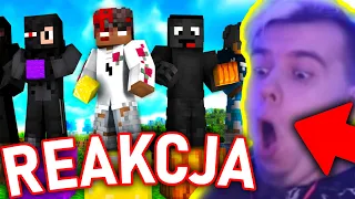 MANDZIO OGLĄDA PIERWSZY FILM NAPIERAKA! "NAPIERAK vs EKIPA RAPY (minecraft block shuffle)"