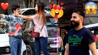 PULLING CHEEKS PRANK ON STRANGERS 😱 || BOYS REACTIONS 🔥 || AANCHAL THAKUR ||