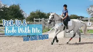 Tack Up & Ride With Me | First Time Riding After Knee Injury