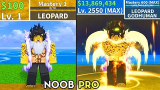 Beating Blox Fruits as New Lucci Update21? Leopard Noob to Pro Lvl 1 to Max Full Angel v4 Awakening!